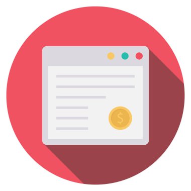 Money Flat icons for web page  & browser