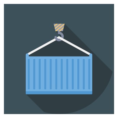 Management Flat icons for  shipping & container 