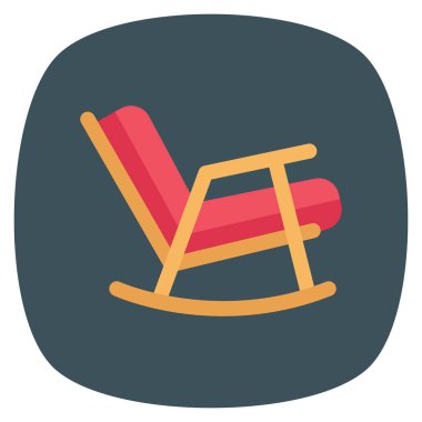 Sandalye & koltuğu için düz mobilya simgeleri