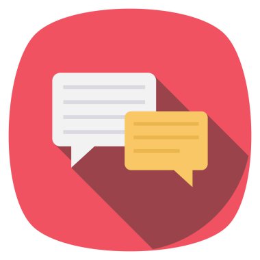 Metin & kabarcığı için Yönetim Düz simgesi 