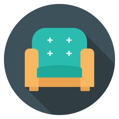 Koltuk ve koltuklar için düz mobilya simgeleri