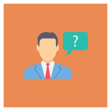 Çalışanların & adayı için İş Görüşmesi Düz simgesi 