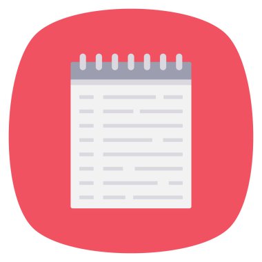 Not defteri için Yönetim Düz simgesi 