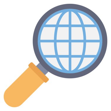 Management Flat icon   for world  & map 
