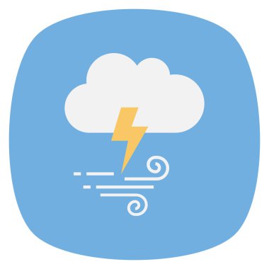 Weather Flat icon for thunder  & sock 