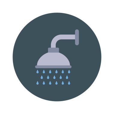 Banyo ve banyo için düz simgeler