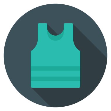 Düz ikon spor giyim vektör illüstrasyon tişörtü