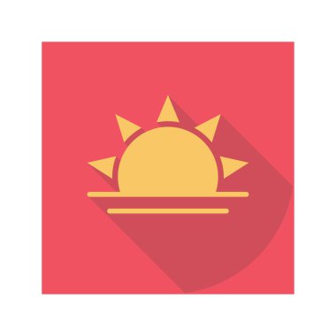 Günbatımı ve gün batımı için Gündüz & Gece Düz simgeleri 