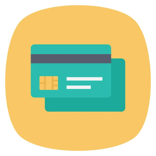 Management Flat Icon Card Debit Card — Stok Vektör