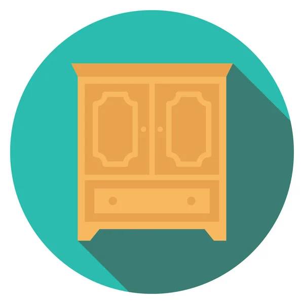 Muebles Iconos Planos Para Rack Hogar — Vector de stock