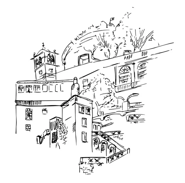 Croquis de Porto vue — Image vectorielle