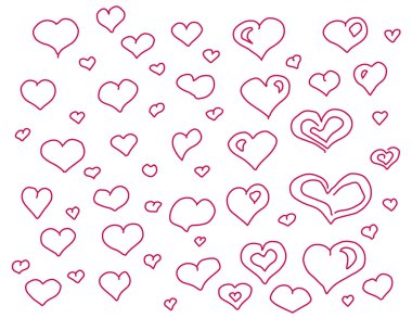 Vektör izole çizgi deseni Sevgililer günü için kalp