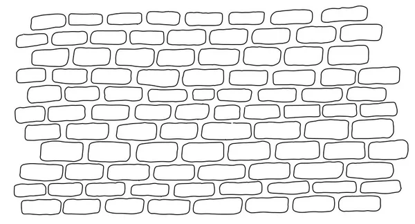 Vektör izole çizgi deseni bir tuğla duvar