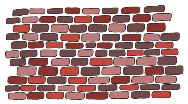 Vektör izole çizgi deseni bir tuğla duvar