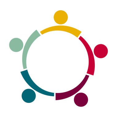 el ele tutuşan bir daire içinde beş kişi. Zirve çalışanları aynı güç odasında buluşuyor.. 