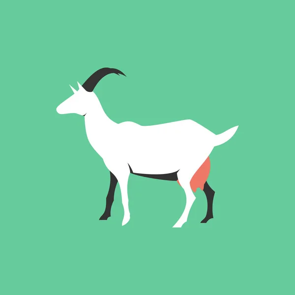 Goat in flat style — Stock Vector
