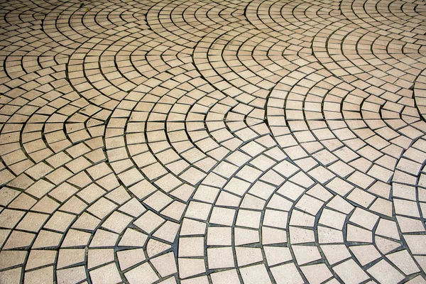 Pavimento Mosaico Curvo Pequenas Pedras — Fotografia de Stock