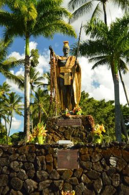 Kral Kamhameha heykeli. Arquitecture. 9 Temmuz 2017. Ada, Hawaii, ABD büyük, Eeuu.