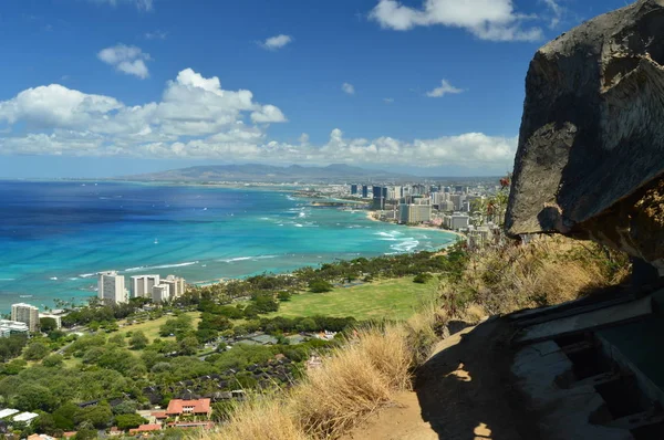 Waikiki Visto Desde Diamond Head Oahu Hawaii Usa Eeuu — Foto de Stock