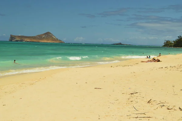Las Majestuosas Increíbles Playas Blancas Julio 2017 Oahu Hawaii Usa — Foto de Stock
