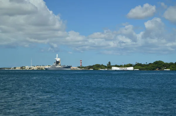 Viste Dalla Terra Della Uss Arizona Memorial Luglio 2017 Oahu — Foto Stock