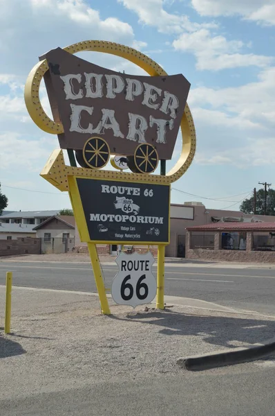 Placa Acesso Posto Gasolina Seligman Junho 2017 Estrada Seligman Arizona — Fotografia de Stock