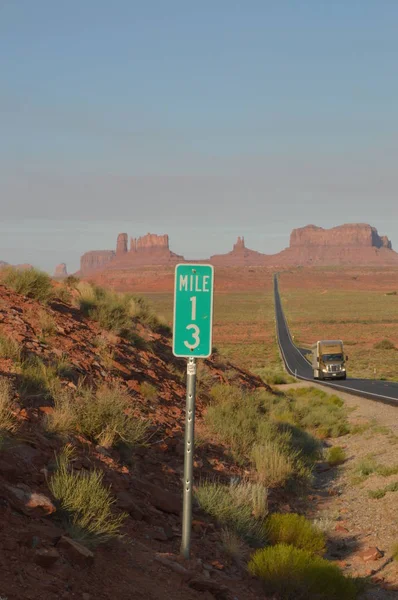 Forrest Point Mille Highway Going Monument Valley Paradise Geology June — Stock Photo, Image