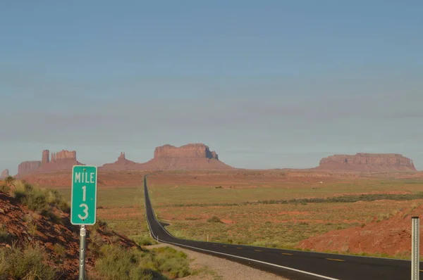Forrest Point Mille Highway Going Monument Valley Paradise Geology June — Stock Photo, Image