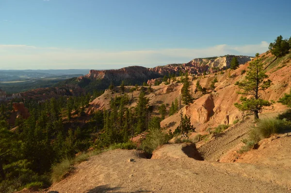 Belas Vistas Ponto Mais Alto Bryce Canyon Firs Geological Formations — Fotografia de Stock