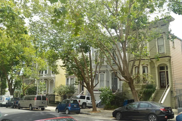 Paseando Por Calle San Francisco Encontramos Estas Casas Victorianas Viajes — Foto de Stock