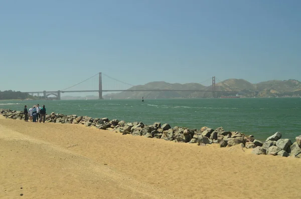 Прекрасный Вид Мост Сан Франциско Солнечный День Архитектура Путешествий Июня — стоковое фото