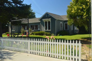 Los Alamos vahşi batı tarzında harika evlerde. Tatil mimari 03 Temmuz 2017 seyahat. Los Alamos. California. Eeuu. ABD.