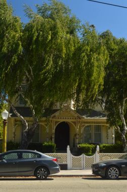 Los Alamos vahşi batı tarzında harika evlerde. Tatil mimari 03 Temmuz 2017 seyahat. Los Alamos. California. Eeuu. ABD.