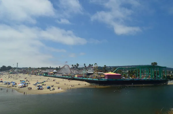 Fantástico Parque Atracciones Playa Santa Cruz Julio 2017 Viajes Vacaciones — Foto de Stock