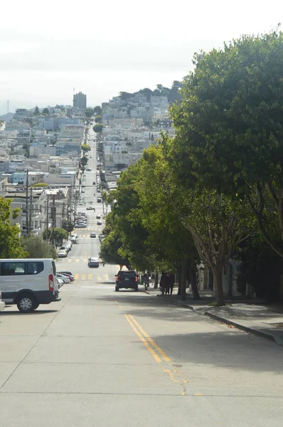 Imponerande Skillnad Och Longitud För Gatorna San Francisco Resa Semester — Stockfoto
