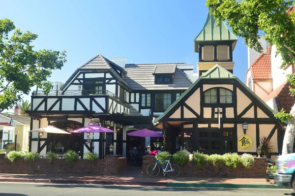 Solvang restoranlar: Onun tipik Contructions tarihi Danimarka ile Danimarkalılar tarafından kurulan pitoresk bir köy. 03 Temmuz 2017. Solvang, California. Eeuu. ABD.