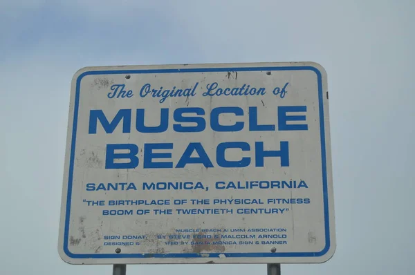 Kas Beach Içinde Santa Monica Burada Arnold Schwarzenegger Eğitimli Temmuz — Stok fotoğraf