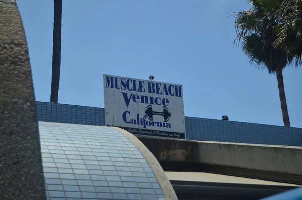 Muscle Beach Santa Monica Zde Arnold Schwarzenegger Cvičil Července 2017 — Stock fotografie