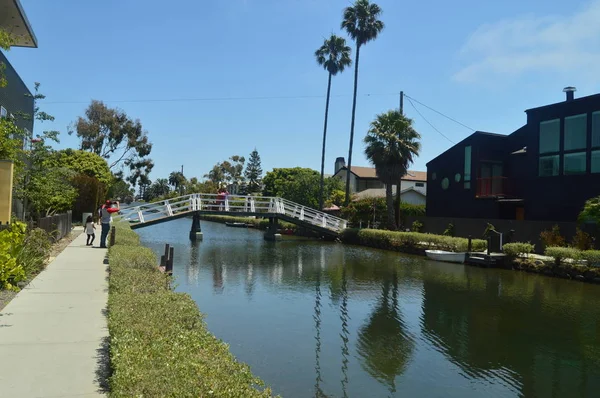 Güzel Venice Beach Kanallarından Temmuz 2017 Seyahat Manzara Tatil Santa — Stok fotoğraf