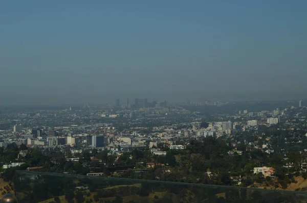 Widok Los Angeles Obserwatorium Griffith Obszarze Południowej Góry Hollywood Lipca — Zdjęcie stockowe