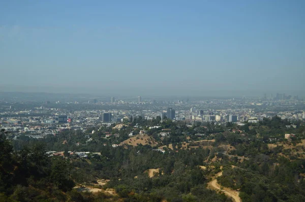 Απόψεις Του Λος Άντζελες Από Παρατηρητήριο Griffith Στη Νότια Περιοχή — Φωτογραφία Αρχείου