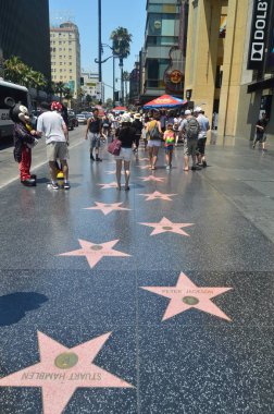 Hollywood Boluvedard ün ünlü yıldız üzerinde yürümek. 7 Temmuz 2017. Hollywood Los Angeles California. Amerika Birleşik Devletleri. Eeuu