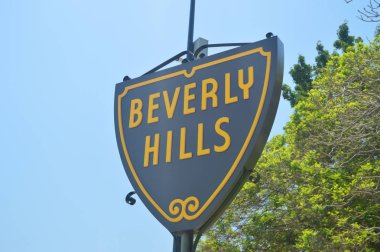 Beverly Hills mahalleye giriş işaretleri. 7 Temmuz 2017. Beberly Hills Los Angeles California. Amerika Birleşik Devletleri. Eeuu
