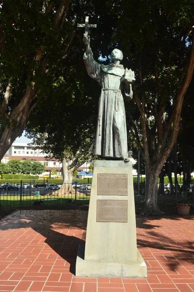 Estatua Dedicada Padre Junipero Serra Centro Los Ángeles Julio 2017 — Foto de Stock