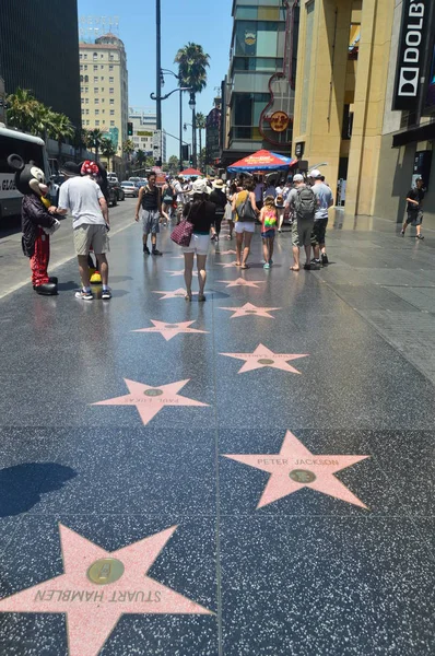 Celebrità Stelle Sulla Passeggiata Della Fama Hollywood Boluvedard Luglio 2017 — Foto Stock