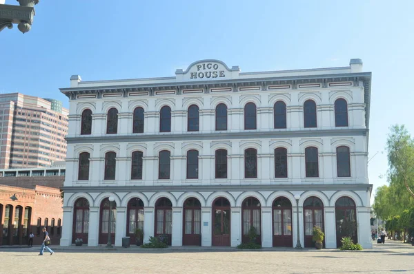 Pueblo Reyna Los Angeles Grundlagt Fader Junipero Serra Centrum Los - Stock-foto