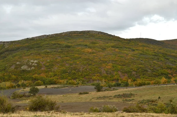 Schöne Bergkette Und Feld Von Segovia Landschaften Urlaub Reisen Oktober — Stockfoto