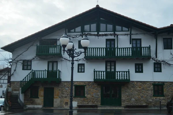 Maravillosa Casa Típica Del País Vasco Parque Natural Gorbeia Arquitectura —  Fotos de Stock