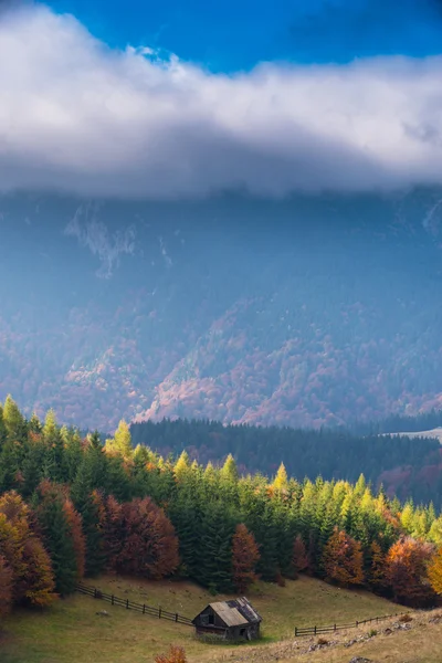 Uzak dağ bölgesinde Ekim sonbahar sahne — Stok fotoğraf