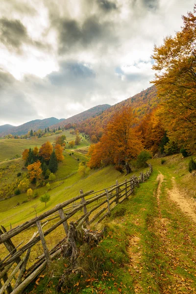 Panorama de outono nas montanhas — Fotografia de Stock